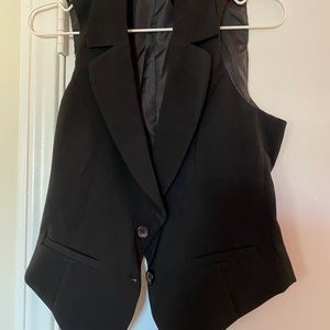 Black tuxedo vest